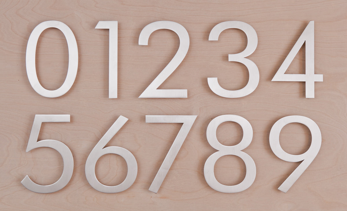 Floating modern house numbers