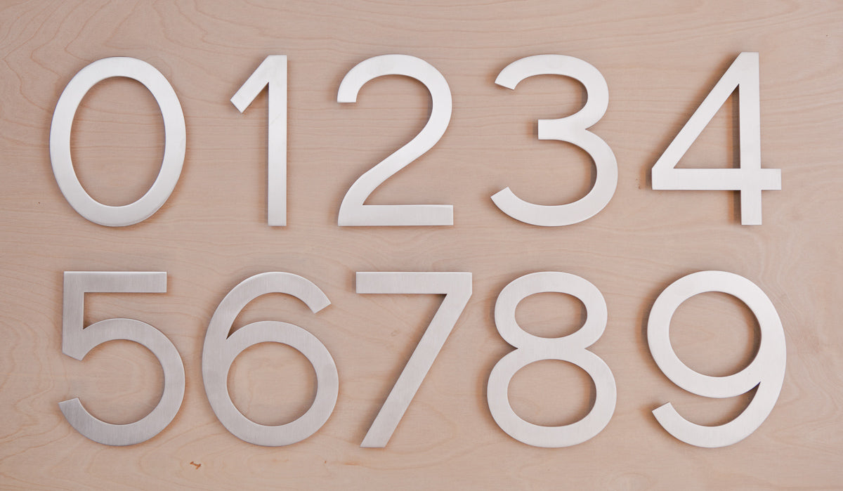Classic modern house numbers